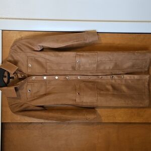 White House Black Market Brown Button Up Dress